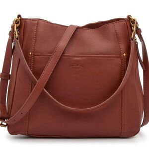 American Leather Co. Austin Convertible Shoulder Bag in Brandy Brown